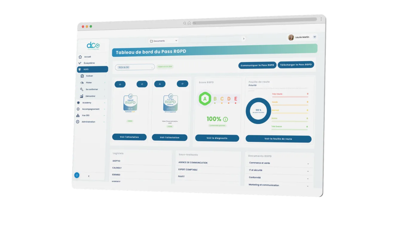 Plateforme Data Comply One